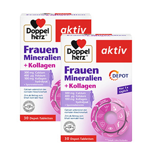 DOPPELHERZ Frauen Mineralien+Kollagen Depot Tabl. Doppelpackung (2x30St)