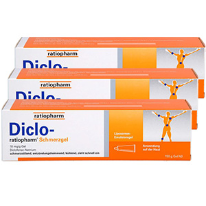 DICLO-RATIOPHARM Schmerzgel (3x 150g)
