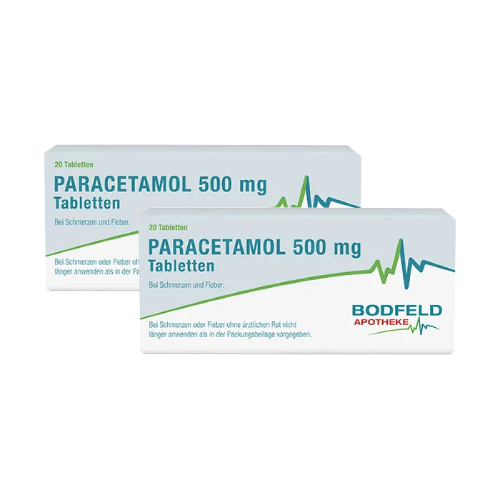 PARACETAMOL 500 mg Tabletten Bodfeld Apotheke Set (2x 20St)