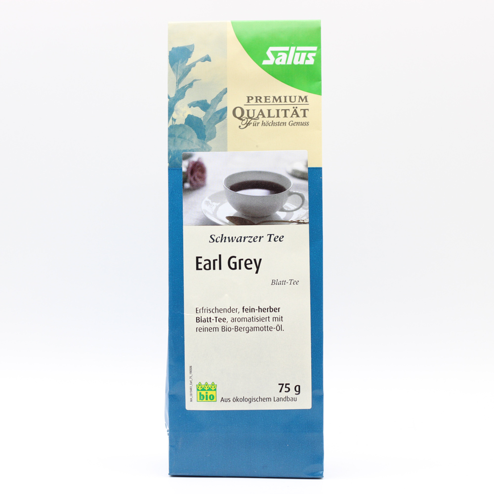 EARL Grey schwarzer Tee Blatt-Tee Bio Salus