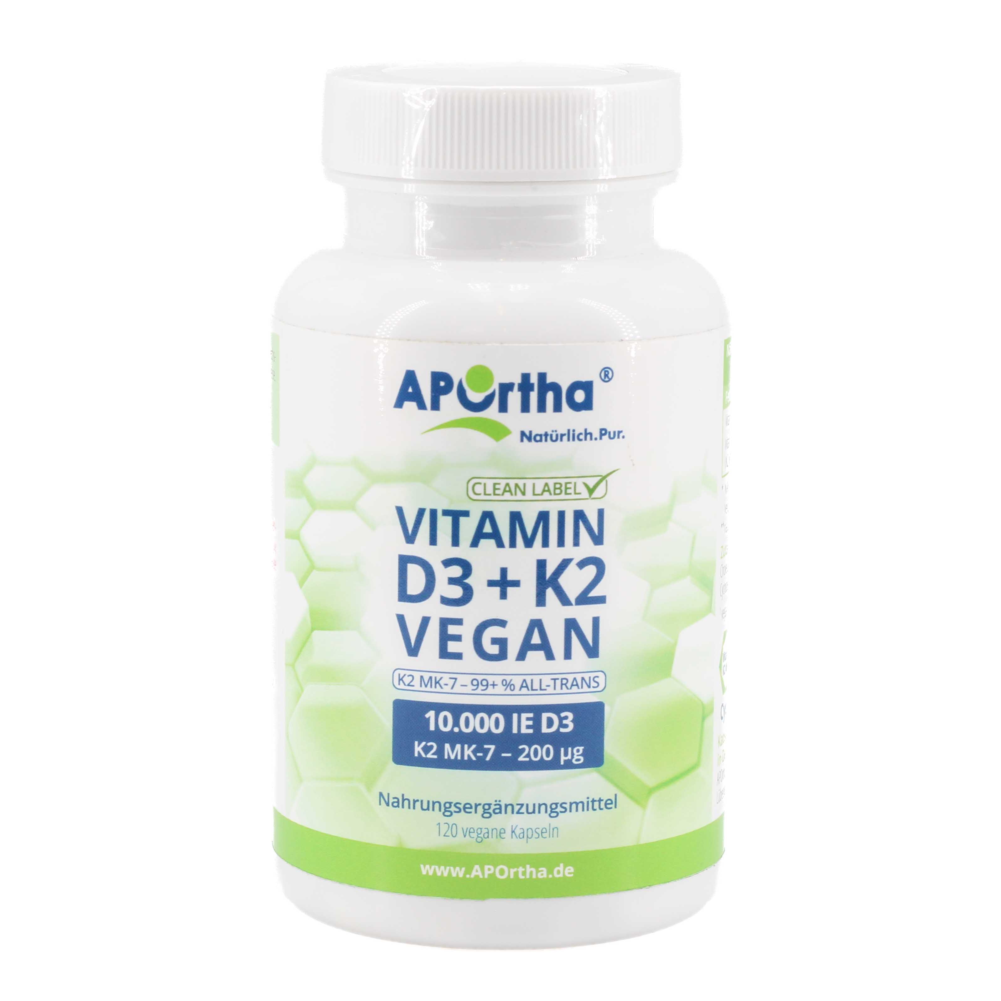 APORTHA D3 10.000 I.E.+K2 MK-7 Cyclo 200 μg vegan
