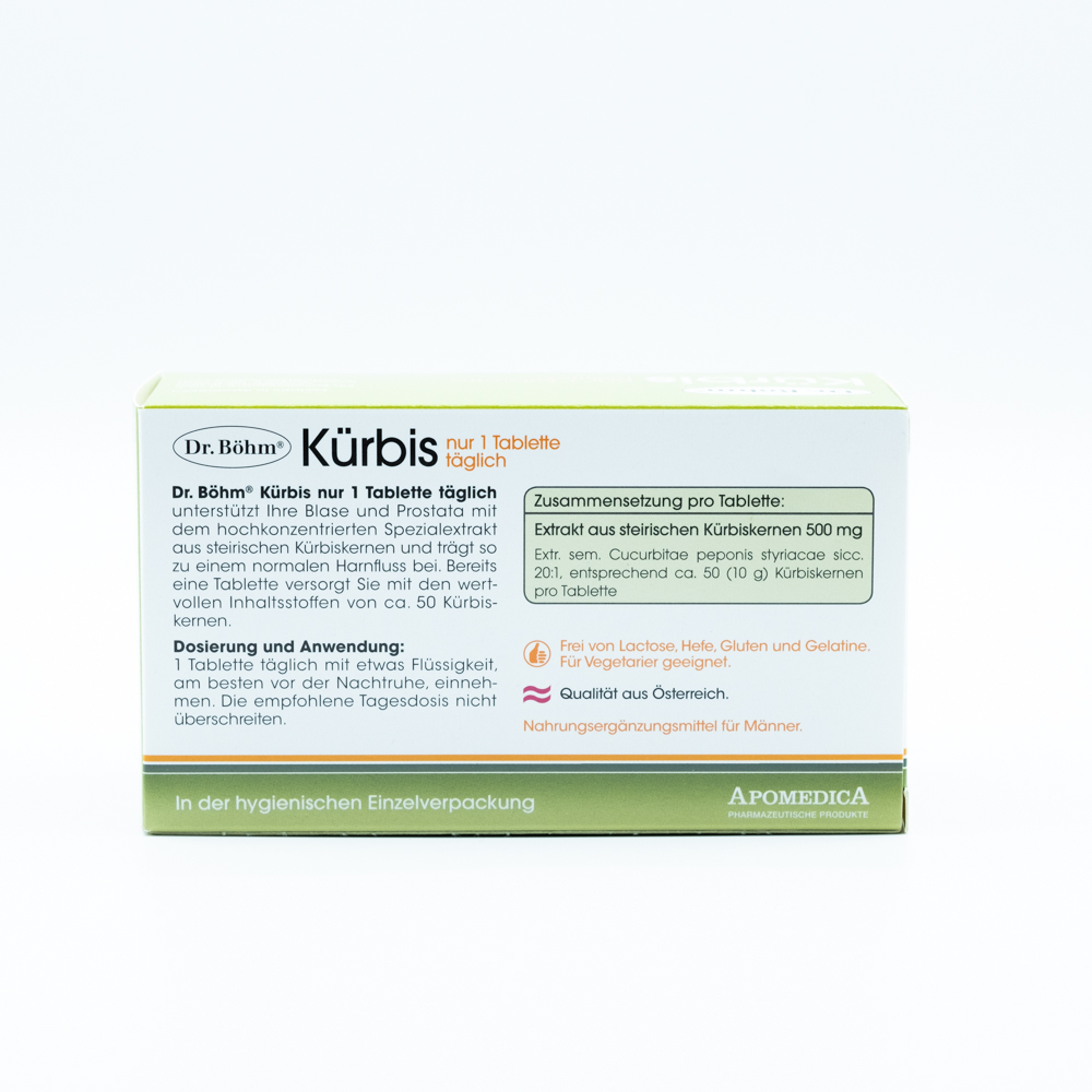 KÜRBIS nur 1 Tablette täglich Dr.Böhm