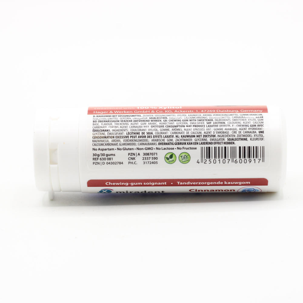 MIRADENT Xylitol Chewing Gum Zimt
