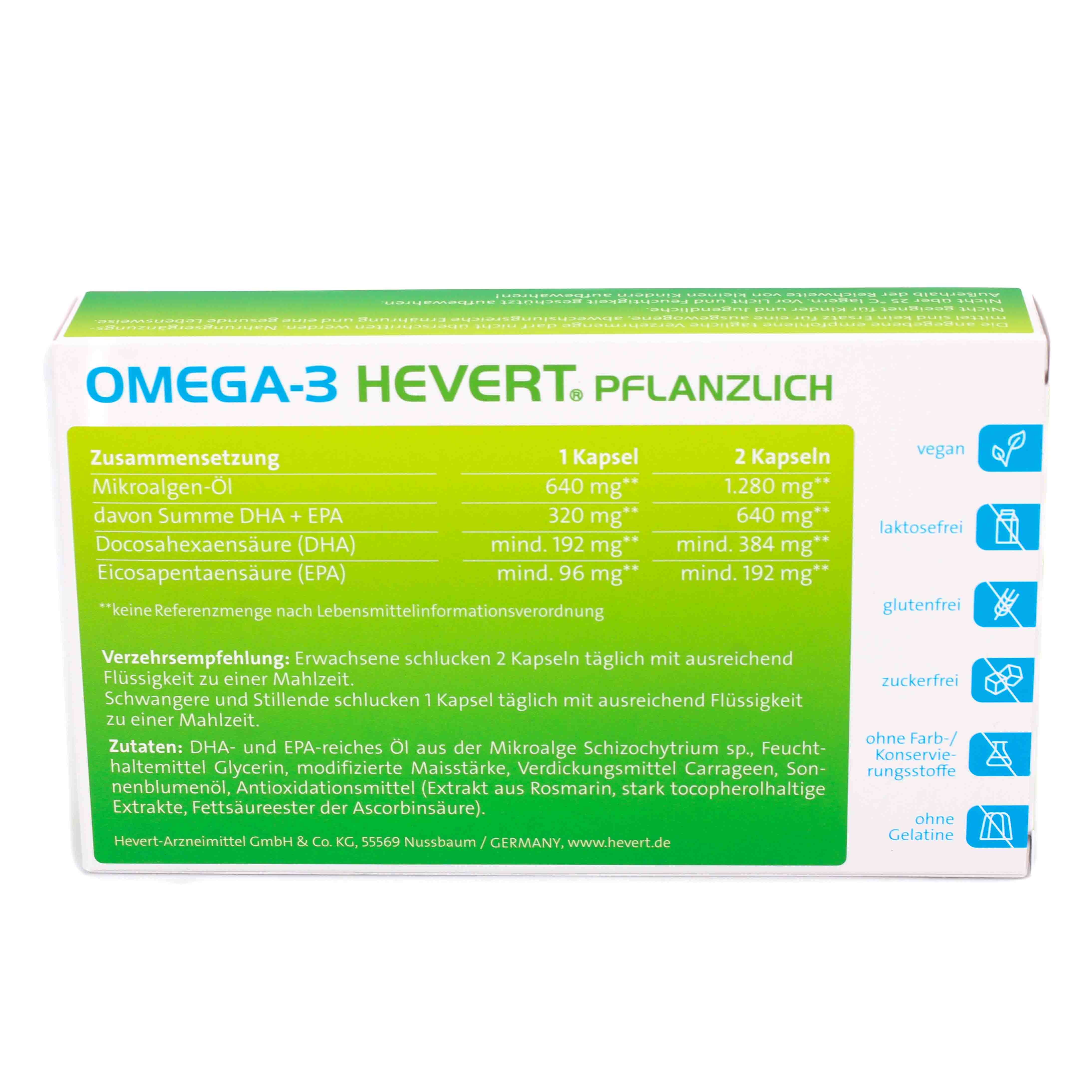OMEGA-3 HEVERT pflanzlich Weichkapseln