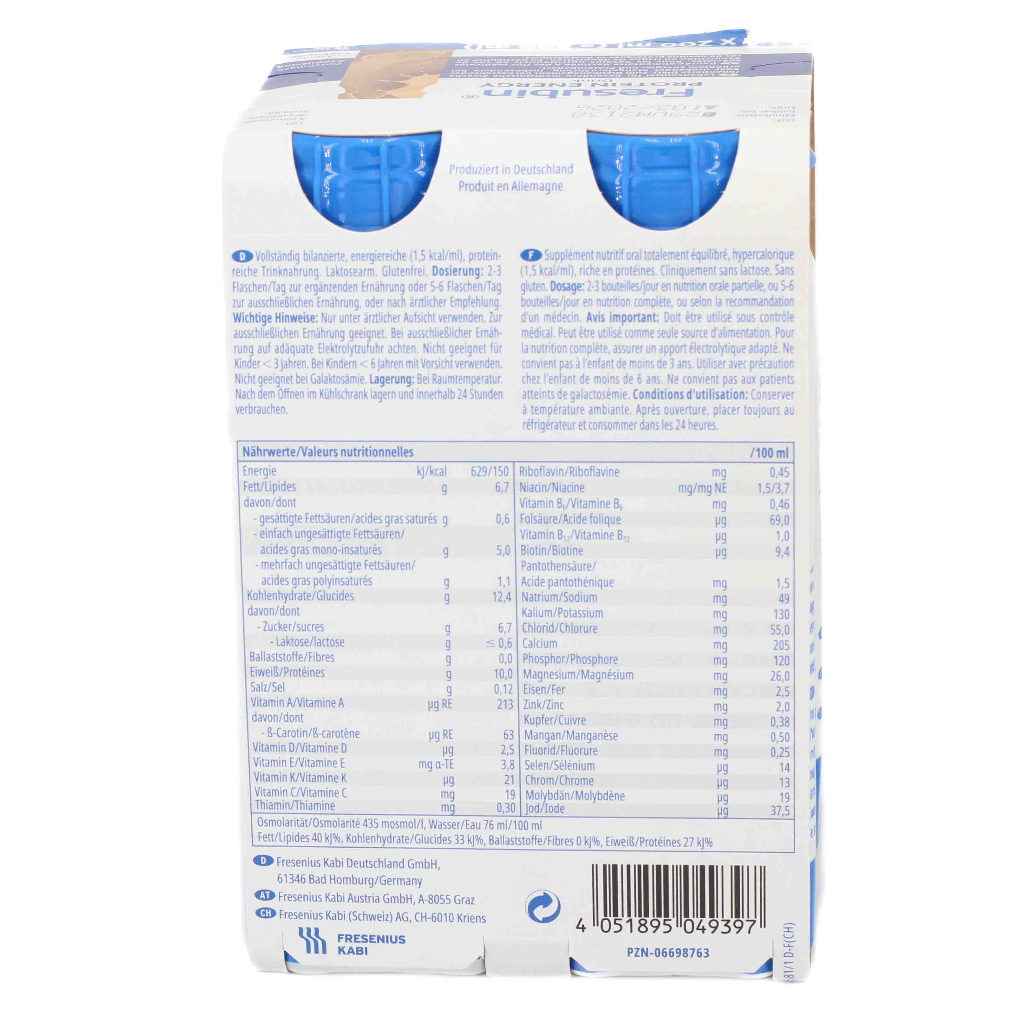 FRESUBIN PROTEIN Energy DRINK Cappuccino Trinkflasche Trinknahrung