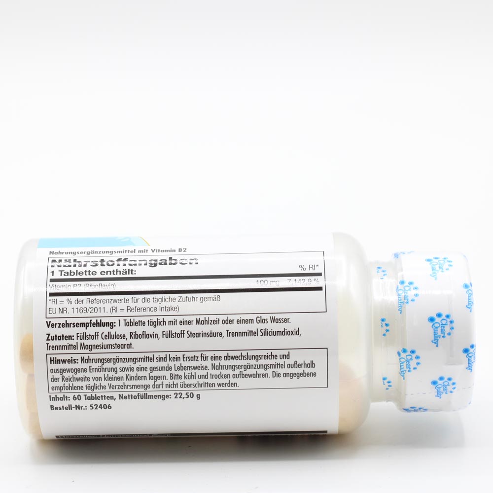 VITAMIN B2 RIBOFLAVIN 100 mg KAL Tabletten