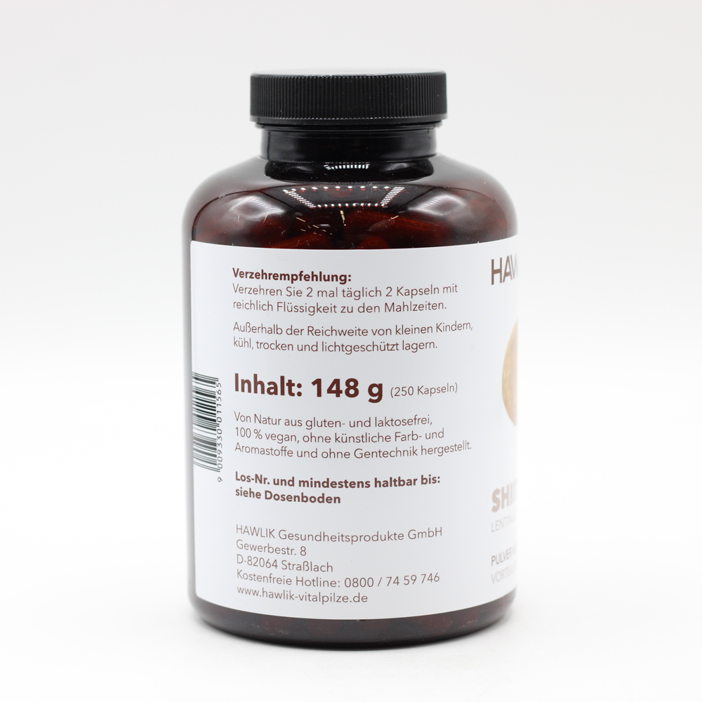 BIO SHIITAKE Pulver Kapseln Vorteilsdose