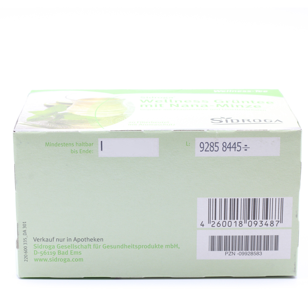 SIDROGA Wellness Grüntee m. Nana-Minze Filterb.