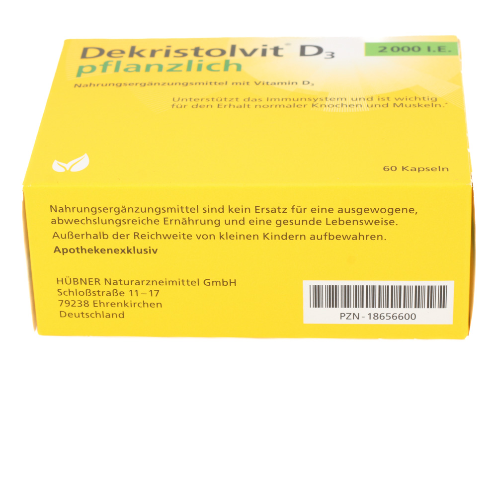 DEKRISTOLVIT D3 2000 I.E. pflanzlich Kapseln