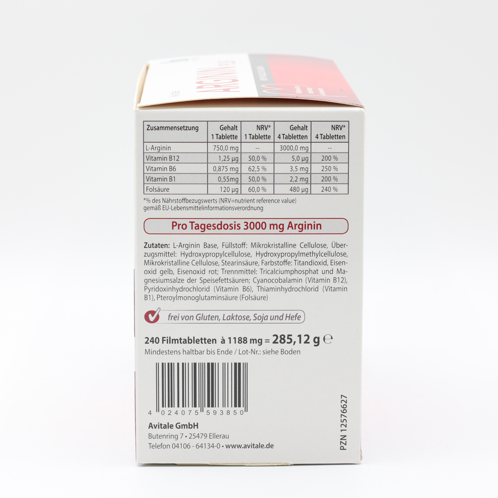 ARGININ PLUS Vitamin B1+B6+B12+Folsäure Filmtabl.