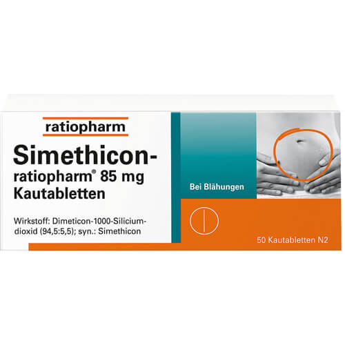 SIMETHICON-ratiopharm 85 mg Kautabletten