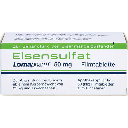 EISENSULFAT Lomapharm 50 mg Filmtabletten