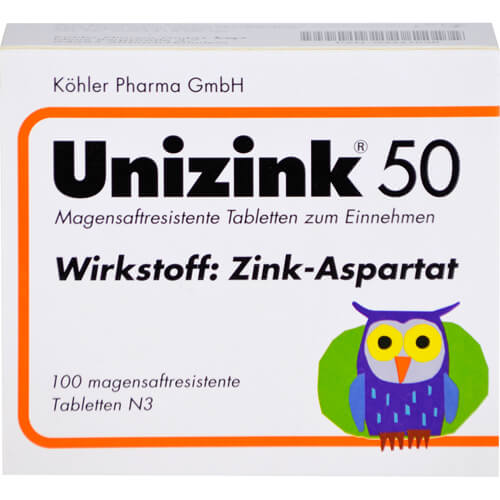 UNIZINK 50 magensaftresistente Tabletten