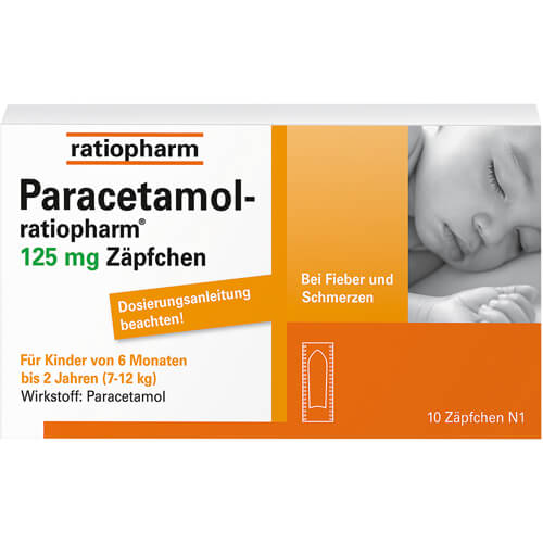 PARACETAMOL-ratiopharm 125 mg Zäpfchen