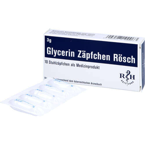 GLYCERIN ZÄPFCHEN Rösch 3 g gegen Verstopfung