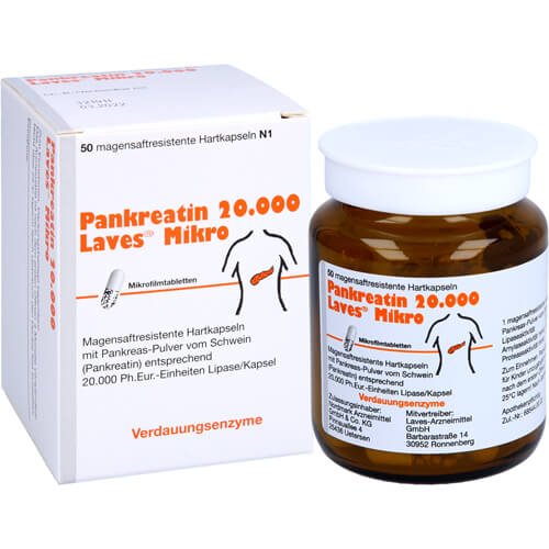 PANKREATIN 20.000 Laves Mikro magensaftr.Hartkaps.