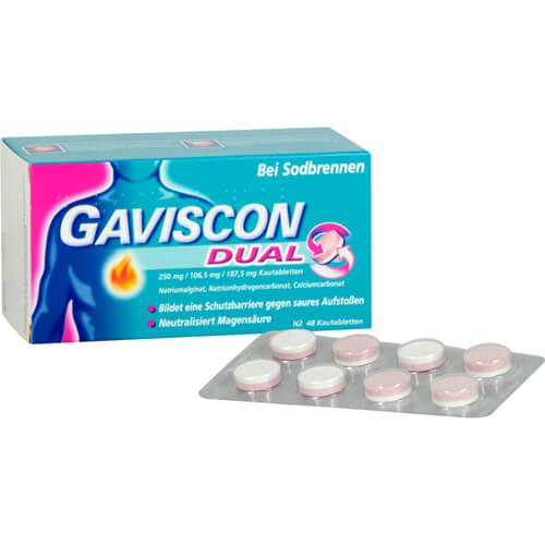GAVISCON Dual 250mg/106,5mg/187,5mg Kautabletten