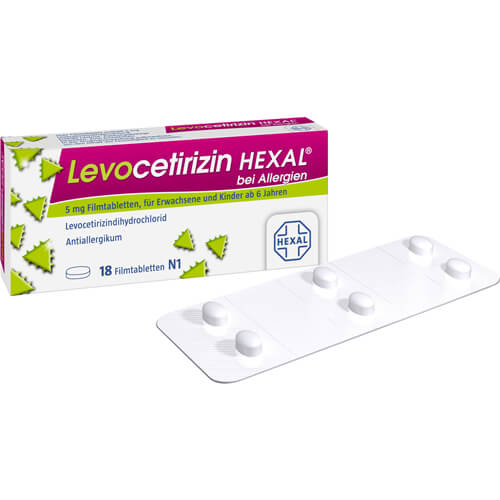 LEVOCETIRIZIN HEXAL bei Allergien 5 mg Filmtabl.
