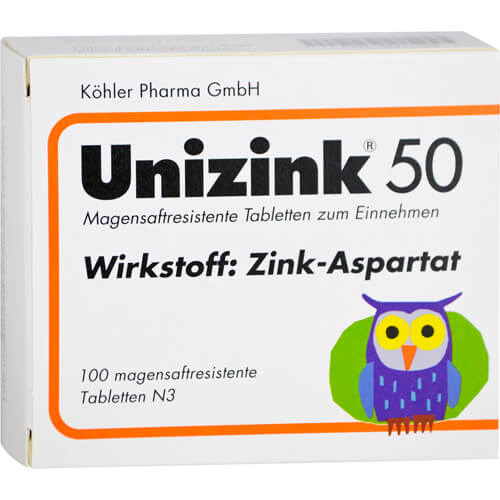 UNIZINK 50 magensaftresistente Tabletten