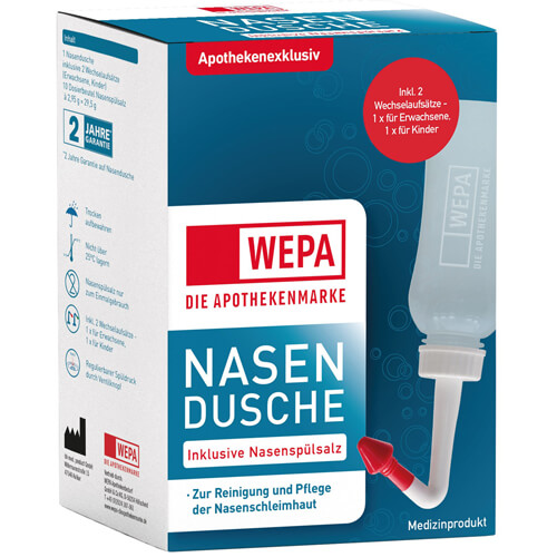 WEPA Nasendusche mit 10x2,95 g Nasenspülsalz