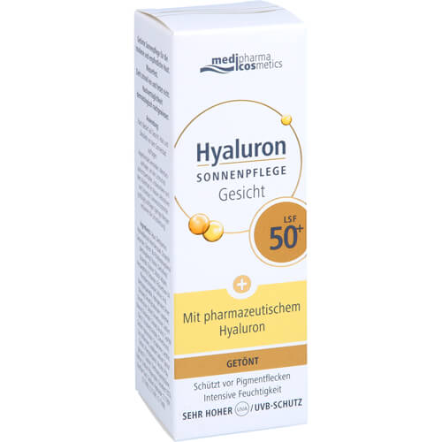 HYALURON SONNENPFLEGE Gesicht Creme LSF 50+ getönt