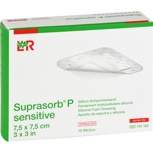 SUPRASORB P sensitive PU-Schaumv.bor.lite 7,5x7,5