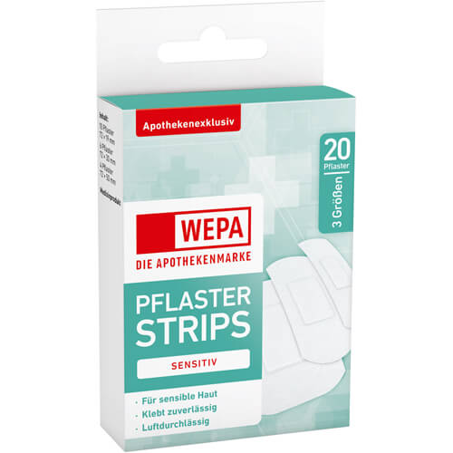 WEPA Pflasterstrips sensitiv 3 Größen