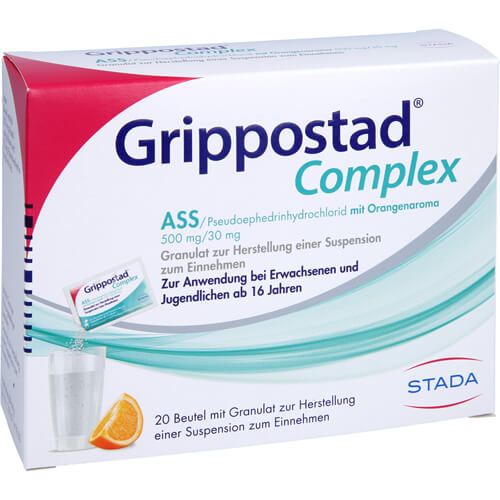 GRIPPOSTAD Complex ASS/Pseudoeph.500/30 mg Orange