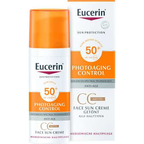 EUCERIN Sun CC Creme getönt mittel LSF 50+