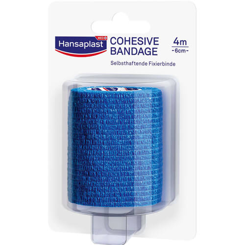 HANSAPLAST Fixierbinde selbsthaft.6 cmx4 m blau