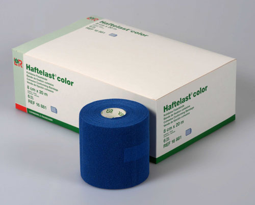 HAFTELAST Fixierb.kohäs.latexfrei 8 cmx20 m blau