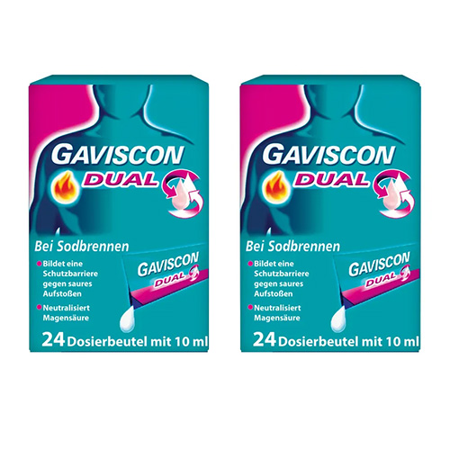 GAVISCON Dual 500mg/213mg/325mg Suspens.im Beutel Doppelpack (2x240ml)