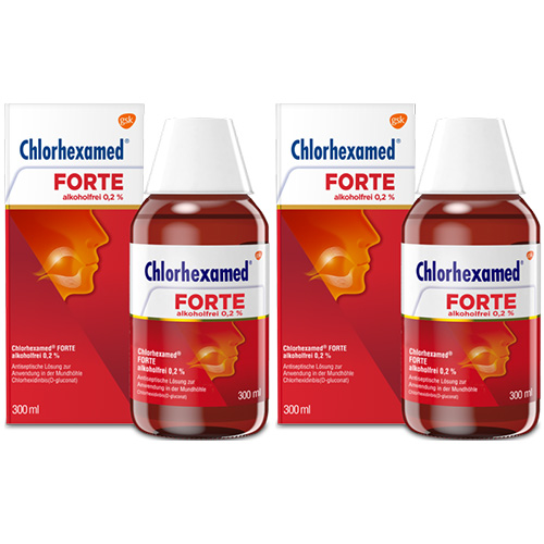 CHLORHEXAMED FORTE alkoholfrei 0,2% Lösung Doppelpackung (2x300ml)