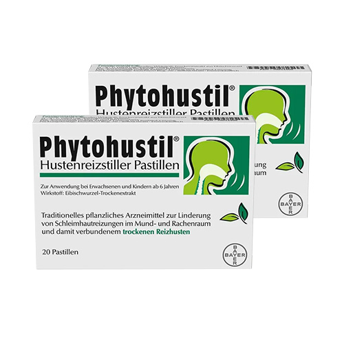 PHYTOHUSTIL Hustenreizstiller Pastillen Doppelpackung (2x 20St)