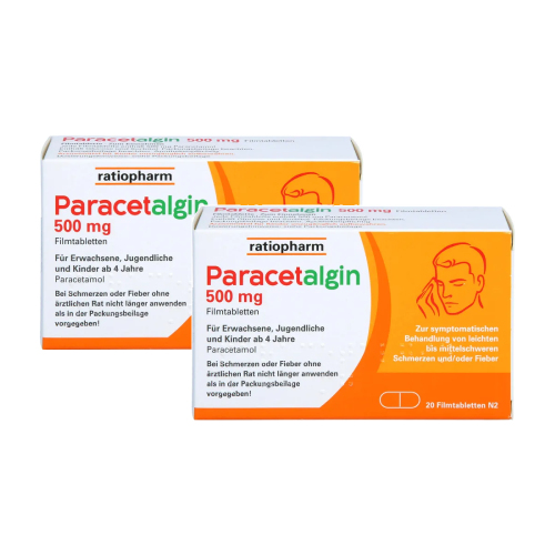 PARACETALGIN 500 mg Filmtabletten Doppelpackung (2x20St)
