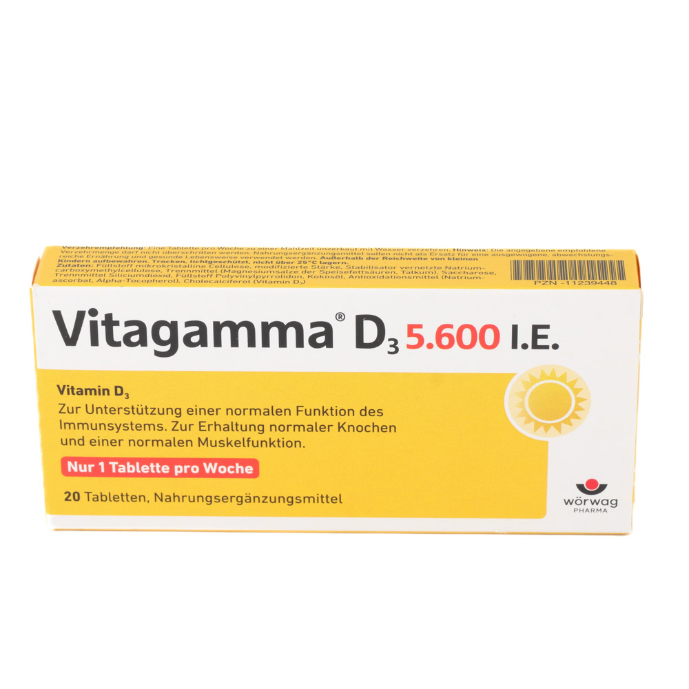 VITAGAMMA D3 5.600 I.E .Vitamin D3 NEM Tabletten