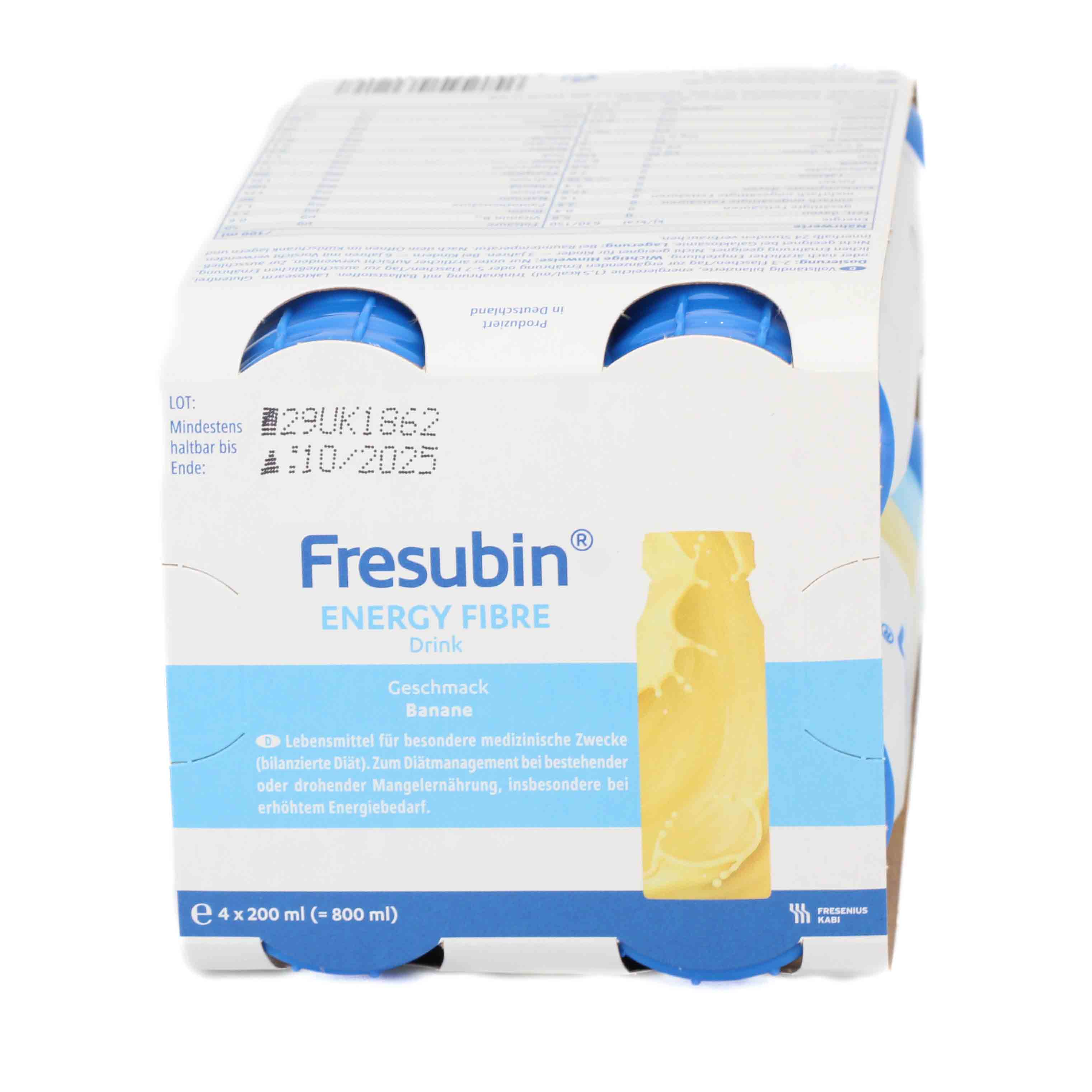 FRESUBIN ENERGY Fibre DRINK Banane Trinkflasche Set (2x4St)