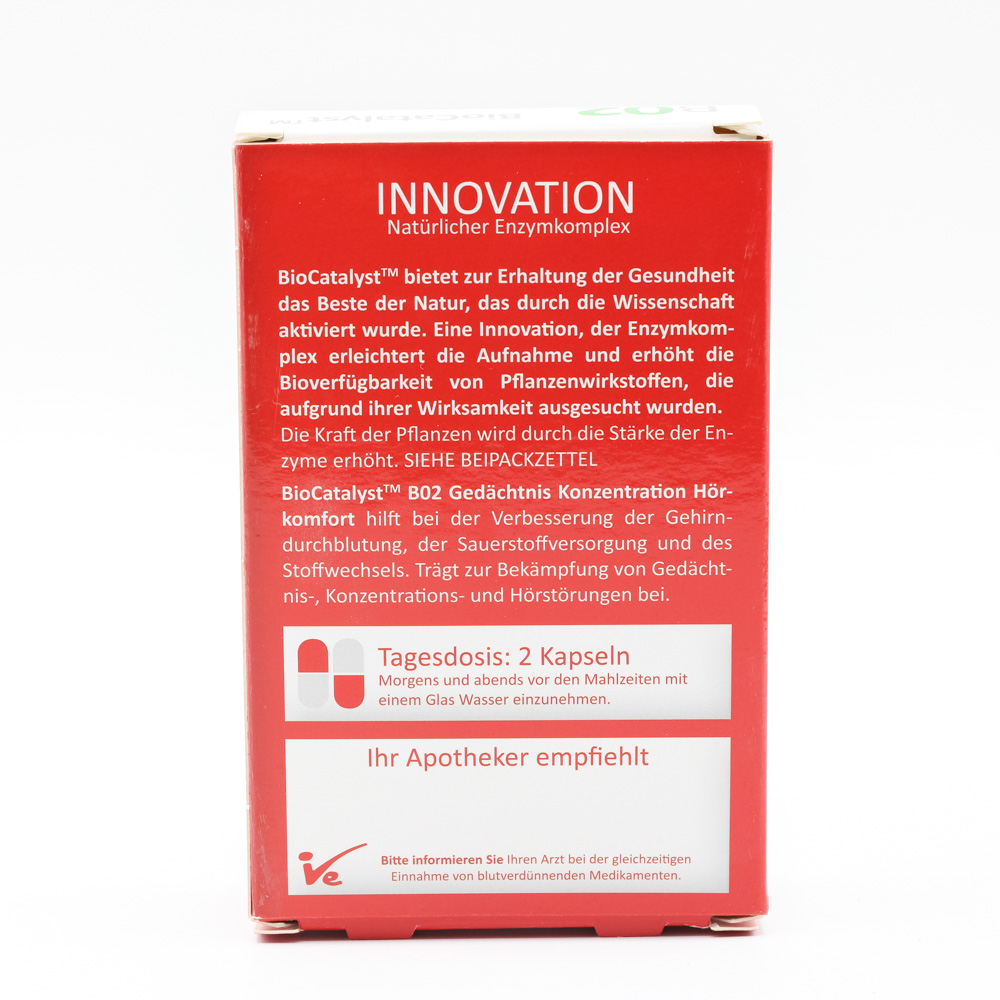 BIOCATALYST B02 Gedächtnis & Konzentration Kapseln