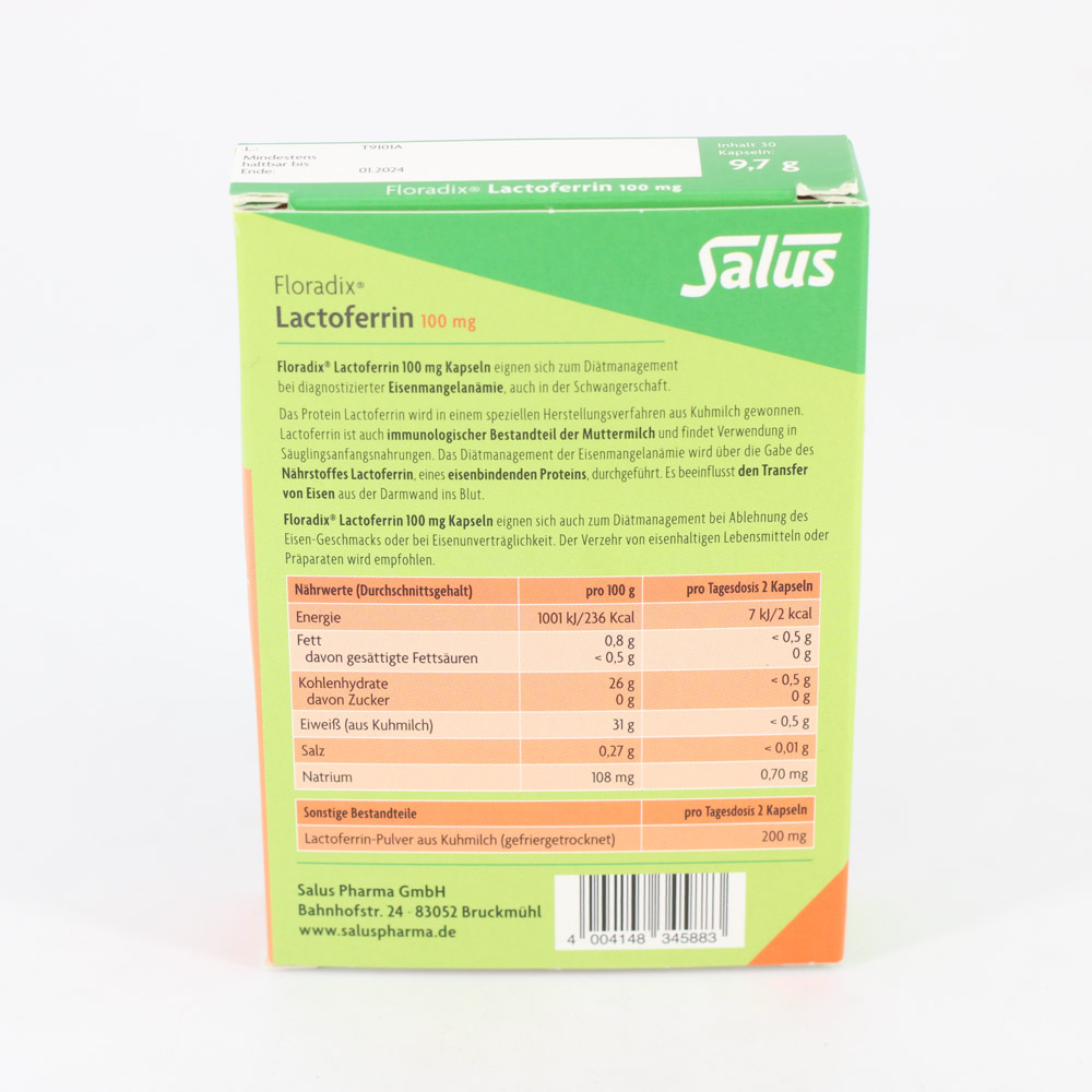 FLORADIX Lactoferrin 100 mg Kapseln