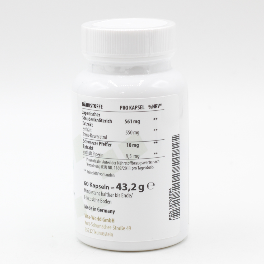 TRANS-RESVERATROL 550 mg Kapseln