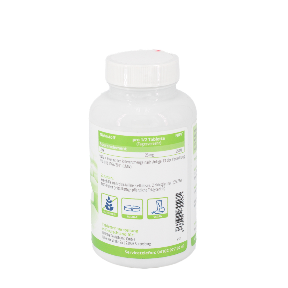 APORTHA Zink 50 Zinkbisglycinat vegan Tabletten