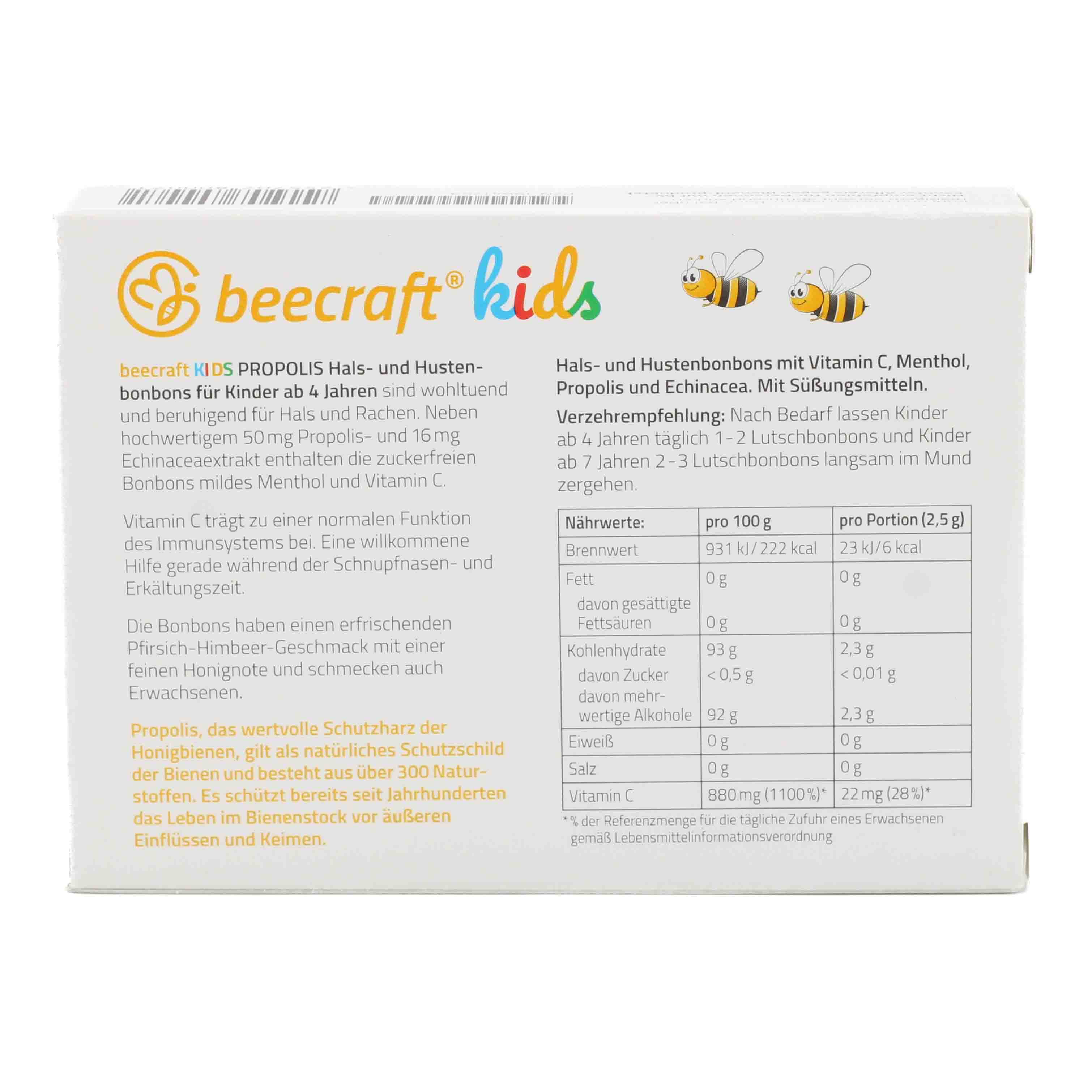BEECRAFT KIDS Propolis Hals- und Hustenbonbons