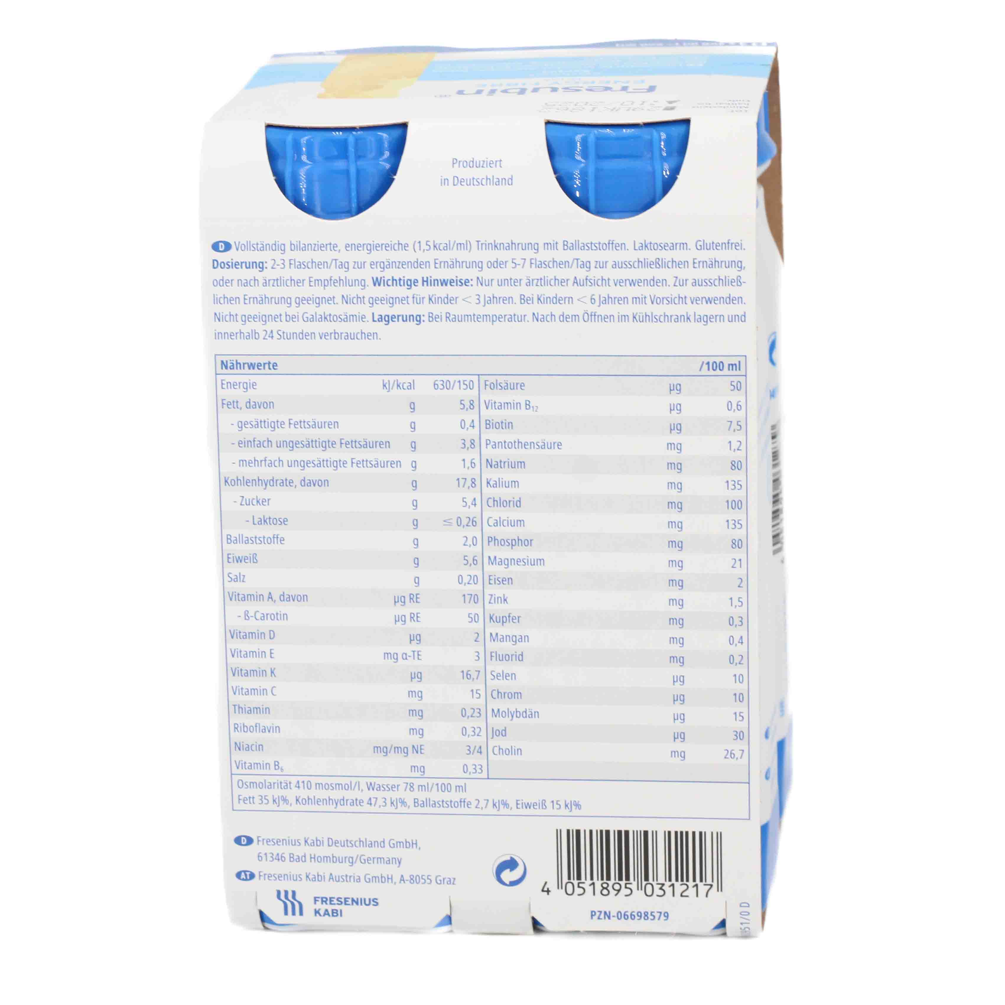 FRESUBIN ENERGY Fibre DRINK Banane Trinkflasche Set (2x4St)