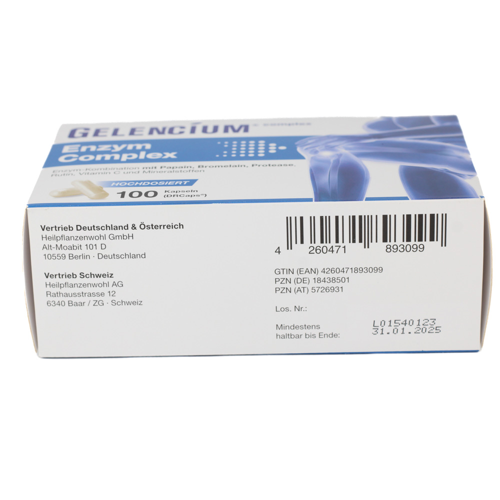 GELENCIUM Enzym Complex hochdos.m.Bromelain Kaps.