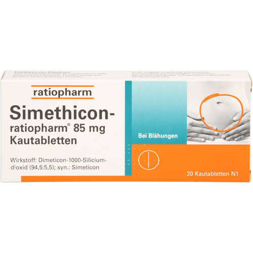 SIMETHICON-ratiopharm 85 mg Kautabletten