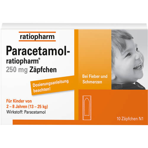 PARACETAMOL-ratiopharm 250 mg Zäpfchen