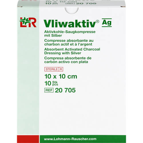 VLIWAKTIV AG Aktivkohle Saugkomp.m.Silber 10x10 cm