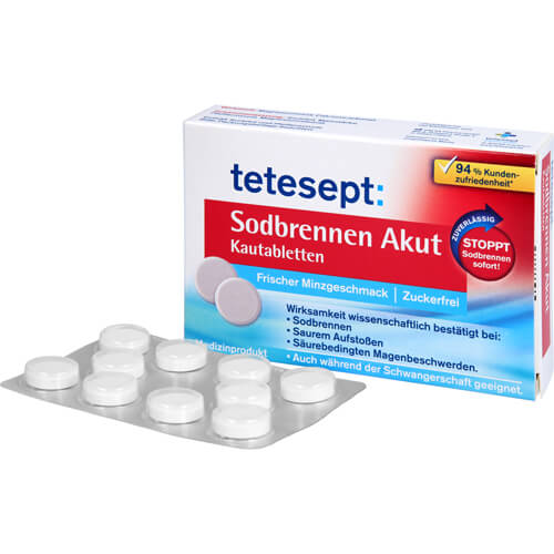 TETESEPT Sodbrennen Akut Kautabletten