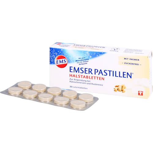 EMSER Pastillen Halstabletten m.Ingwer zuckerfrei