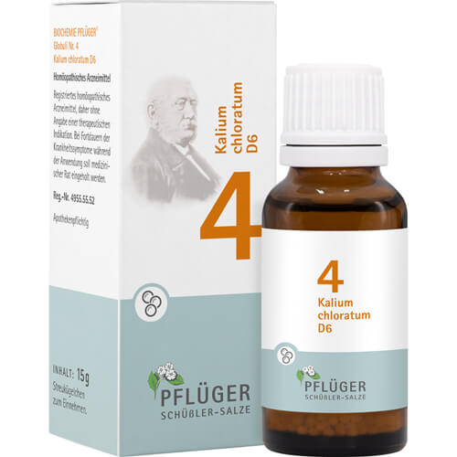 BIOCHEMIE Pflüger 4 Kalium chloratum D 6 Globuli